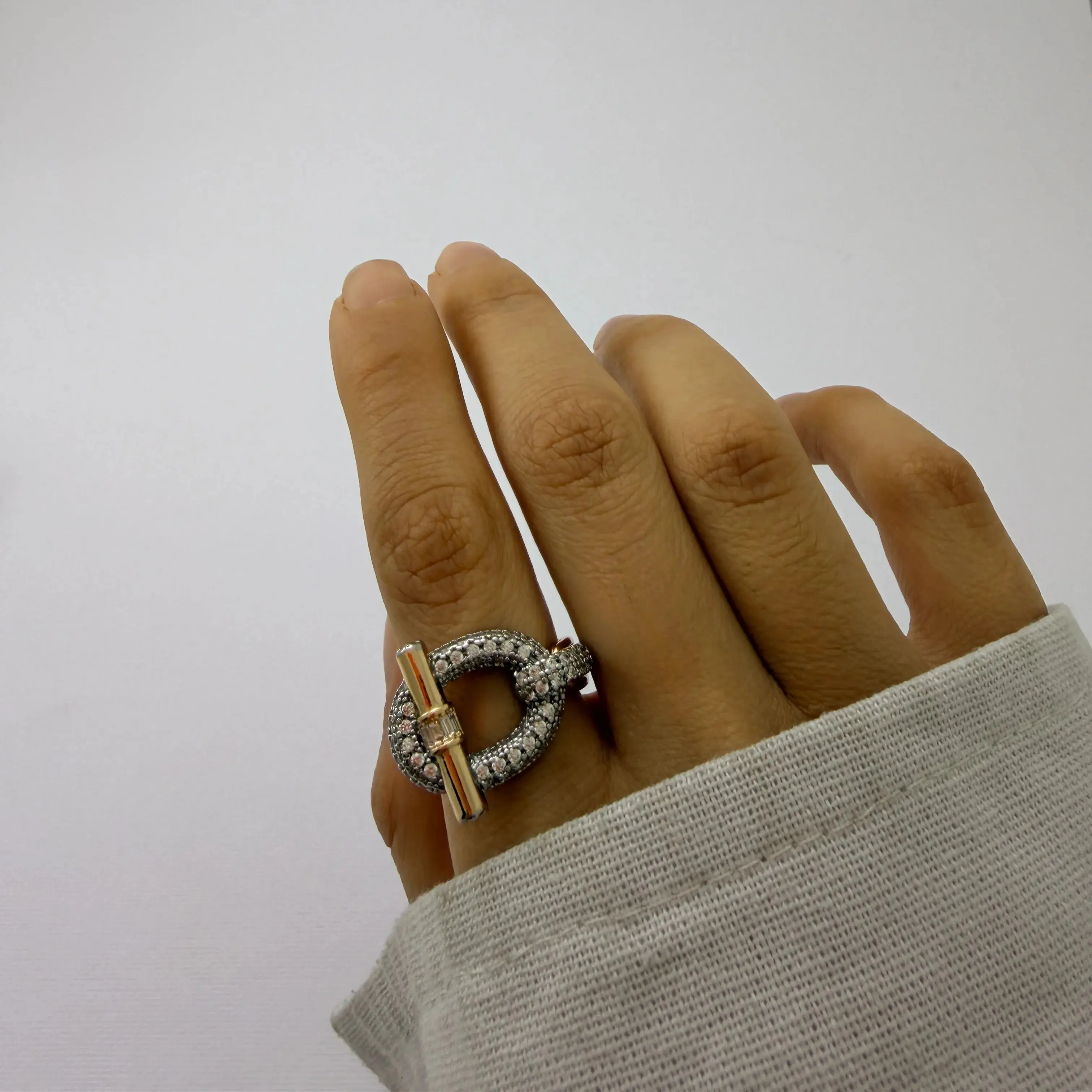 انگشتر طلایی آب کاری طلا فشن کد AN00081