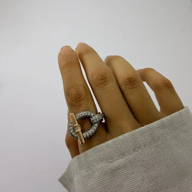 انگشتر طلایی آب کاری طلا فشن