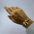 بنگل طلایی آب کاری طلا طرح پاپیون