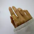 انگشتر طلایی طرح گل