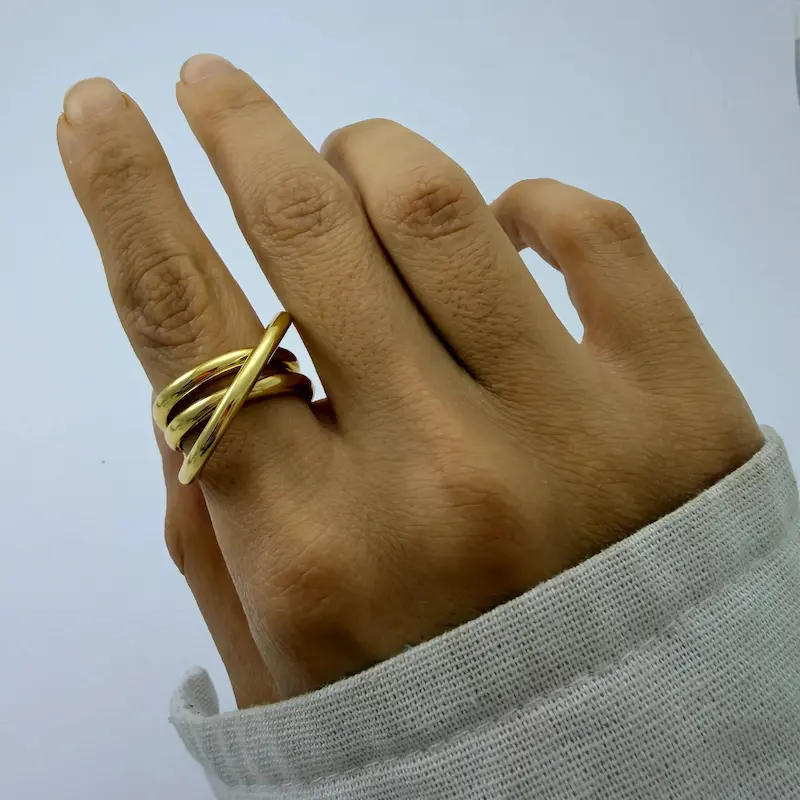 انگشتر نقره آب کاری نقره فشن