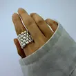 انگشتر نقره ای آب کاری نقره  فشن 