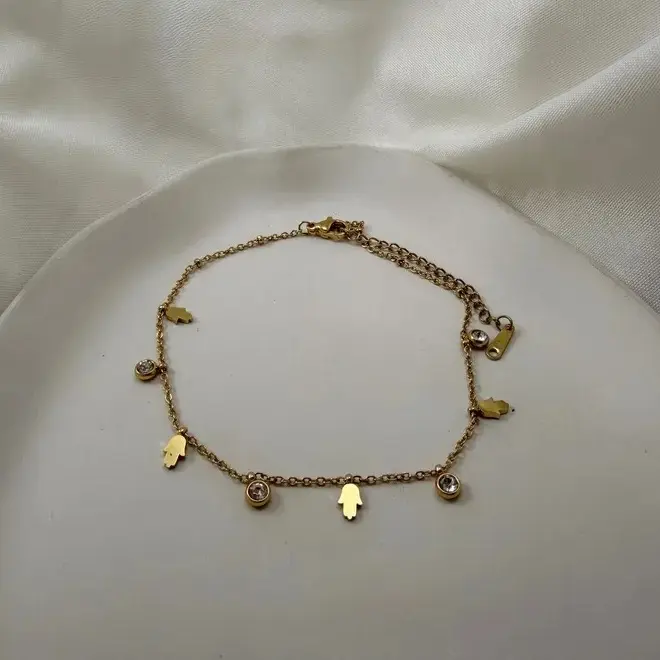 پابند طلایی استیل کد PA00016