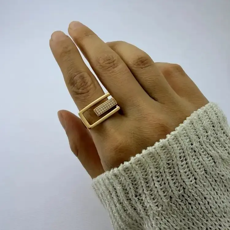 انگشتر طلایی ژوپینگ دیاموندلا کد AN00100