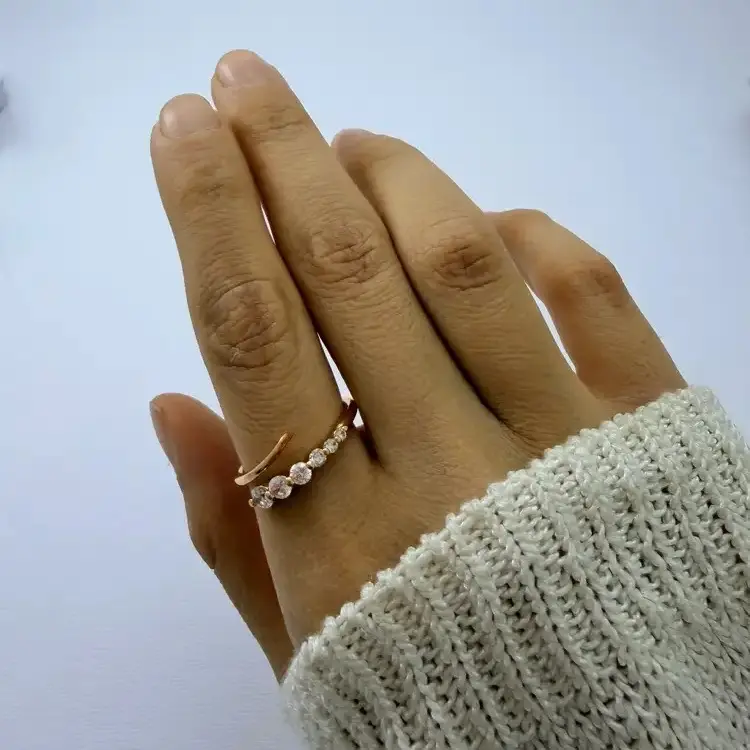 انگشتر طلایی ژوپینگ هگزا دیاموند کد AN00103