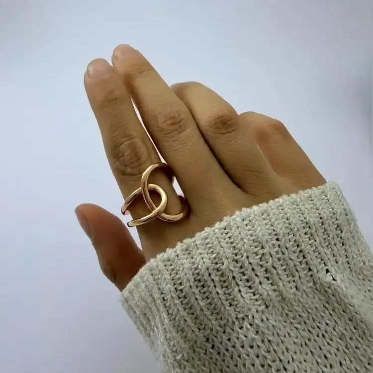 انگشتر طلایی ژوپینگ کراس کد AN00106