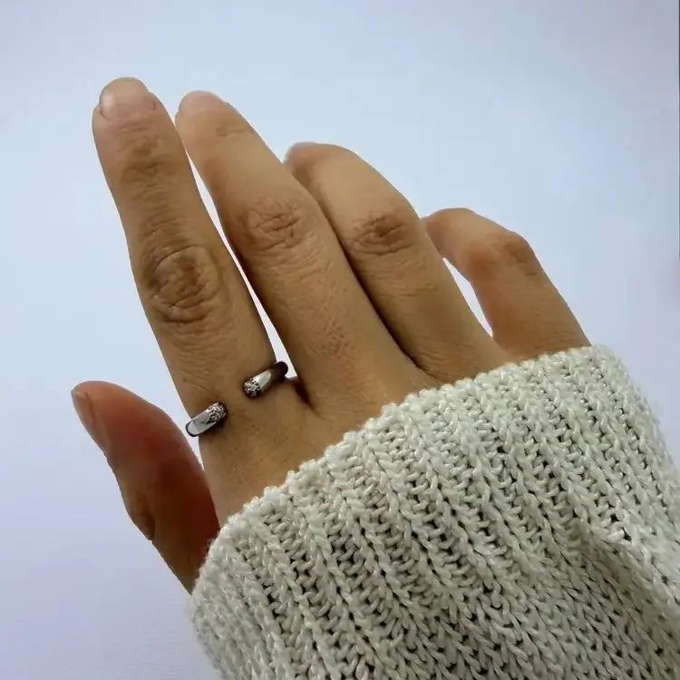 انگشتر نقره‌ای ژوپینگ آی دیاموند کد AN00105