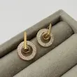 گوشواره طلایی ژوپینگ دیاموند رینگ GO00181 