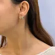 گوشواره طلایی ژوپینگ پاپیون دیاموند بو GO00182