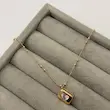 گردنبند طلایی ژوپینگ GA00123 Rectangular Gemstone