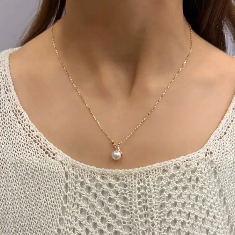 گردنبند طلایی مرواریدی ژوپینگ GA00126 