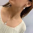 نیم ست گردنبند گوشواره نقره‌ای مرواریدی ژوپینگ GA00128 Pearl