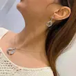 نیم ست گردنبند گوشواره نقره‌ای ژوپینگ GA00136 Modern Traditional