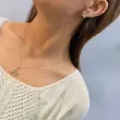 نیم ست گردنبندگوشواره ژوپینگ گره الماسه کد GA00143