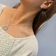 نیم ست گردنبندگوشواره نقره‌ای ژوپینگ کد GA00153