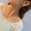 نیم ست گردنبندگوشواره طلایی ژوپینگ Bone Design کد GA00154