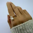 انگشتر طلایی ژوپینگ مروارید کد AN00112
