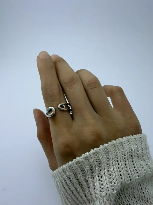 انگشتر نقره‌ای ژوپینگ Urban Pin کد AN00118