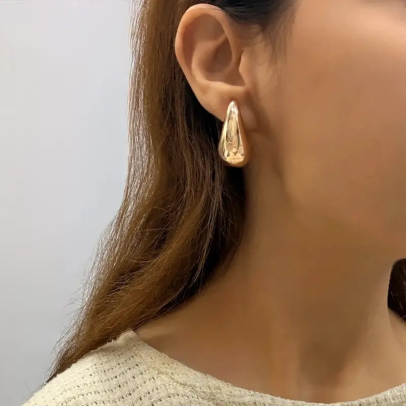 گوشواره طلایی ژوپینگ اشکی GO00188