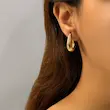 گوشواره طلایی ژوپینگ آینه‌ای GO00189
