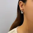 گوشواره نقره‌ای ژوپینگ GO00193