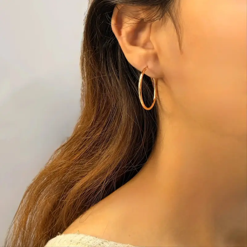 گوشواره طلایی ژوپینگ حلقه‌ای GO00200