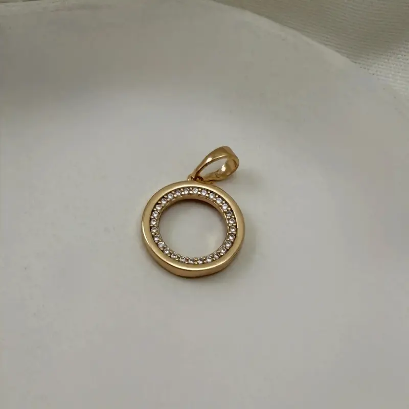 پلاک طلایی ژوپینگ رینگ الماسه Diamond ring کد PL00011