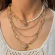  گردنبند طلایی سه لاین