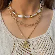  گردنبند طلایی سه لاین