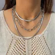  گردنبند نقره‌ای سه لاین