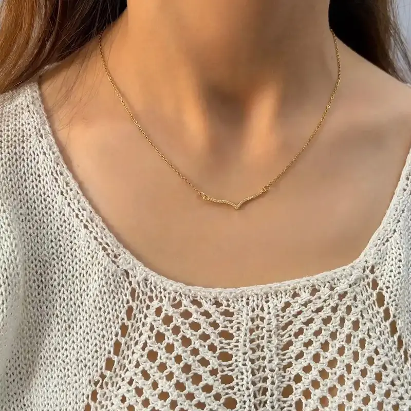 گردنبند طلایی پرواز الماسه کد GA00170