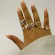 انگشتر پک 5 عددی نقره‌ای 