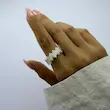 انگشتر نقره ای خط