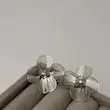 گوشواره نقره‌ای استیل طرح گل افشان فشن GO00205