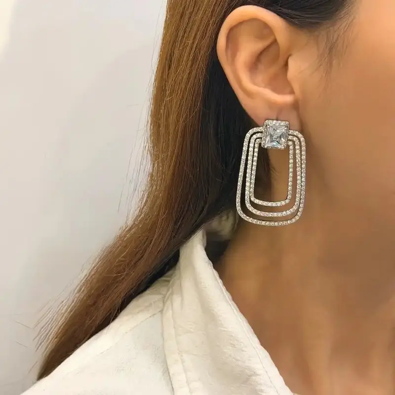 گوشواره مجلسی الماسه کد GO00220