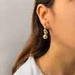 گوشواره طلایی مرواریدی استیل فشن کد GO00224