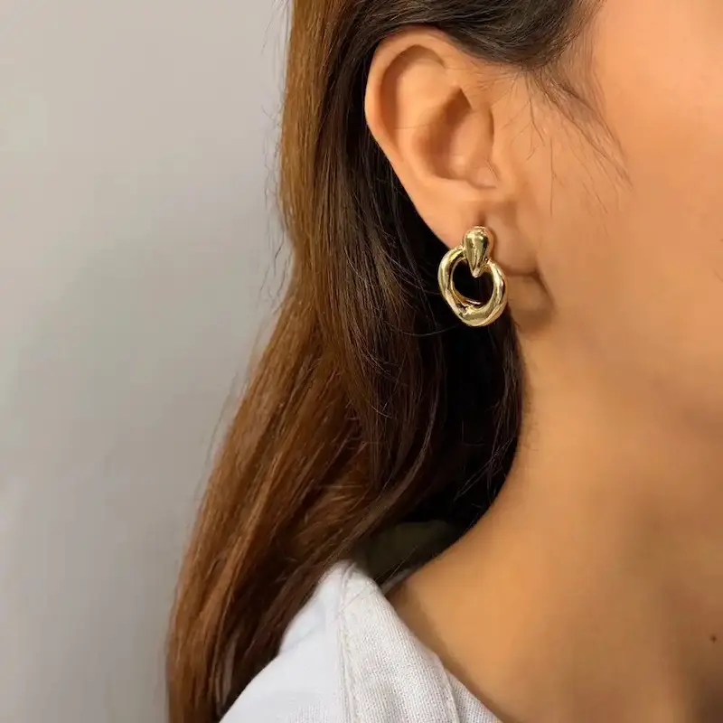 گوشواره طلایی قلبی فشن کد GO00230