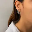 گوشواره نقره‌ای فشن کد GO00231