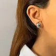 گوشواره نقره‌ای میخ نقره فشن کد GO00256