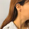ایرکاف طلایی ژوپینگ مرواریدی نگینی کد ER00017