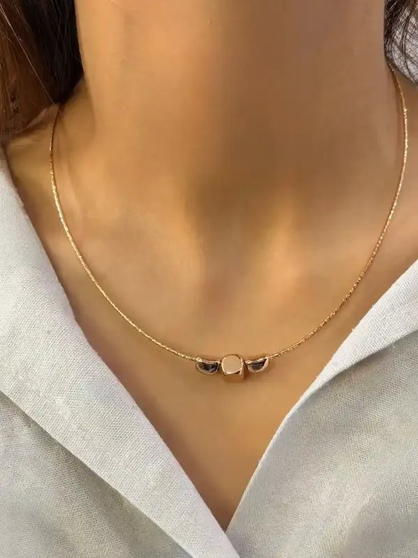 طوق گردنبند طلایی ژوپینگ کد GA00184