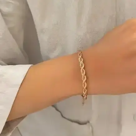 دستبند طلایی ژوپینگ اسپیرال کد DA00088