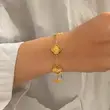 دستبند طلایی ونکلیف استیل کد DA00077