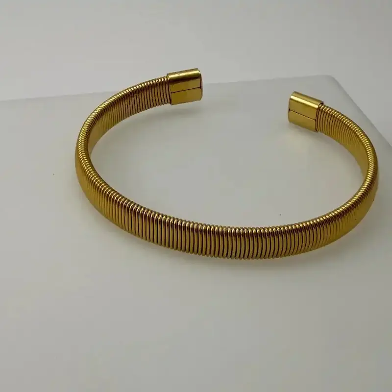 بنگل طلایی استیل لاین کد BA00214