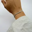 دستبند نقره‌ای استیل کارتیر کد DA00100