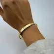 بنگل طلایی استیل کارتیر نگین مستطیلی DIAMOND کد BA00221