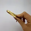 بنگل طلایی استیل کارتیر نگین مستطیلی DIAMOND کد BA00221