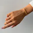 دستبند طلایی ژوپینگ اسکوار نگین کد DA00091