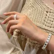 ست بنگل و انگشتر نقره‌ای ونکلیف مستر BA00195