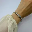 بنگل نقره ای میخی نگین مستر کد BA00234